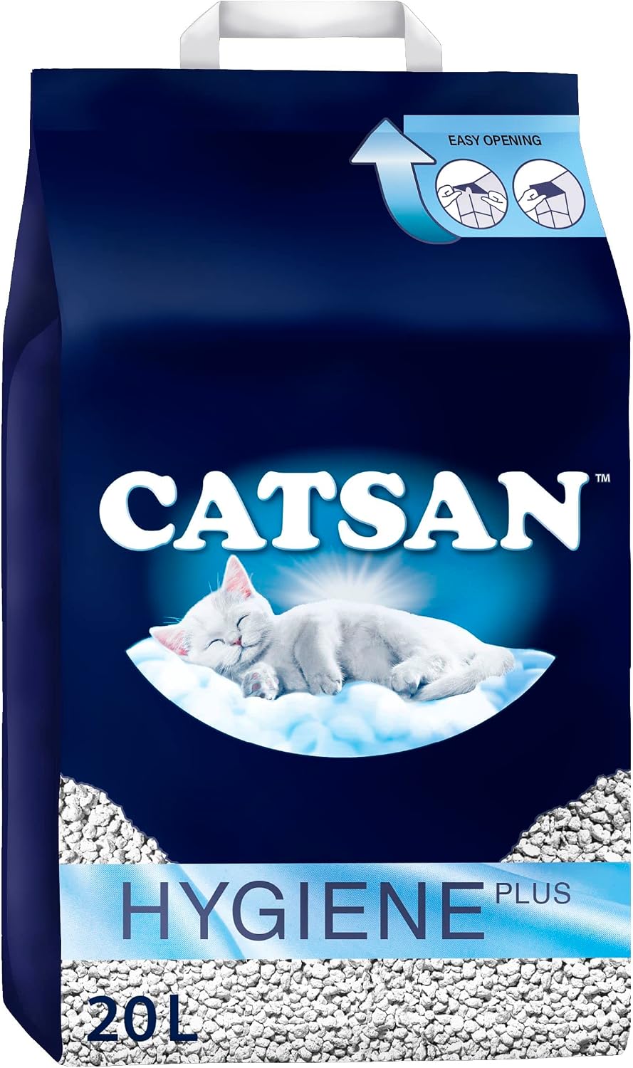 Catsan Hygiene Plus Cat Litter White, 20L  | Rosh Posh Ltd