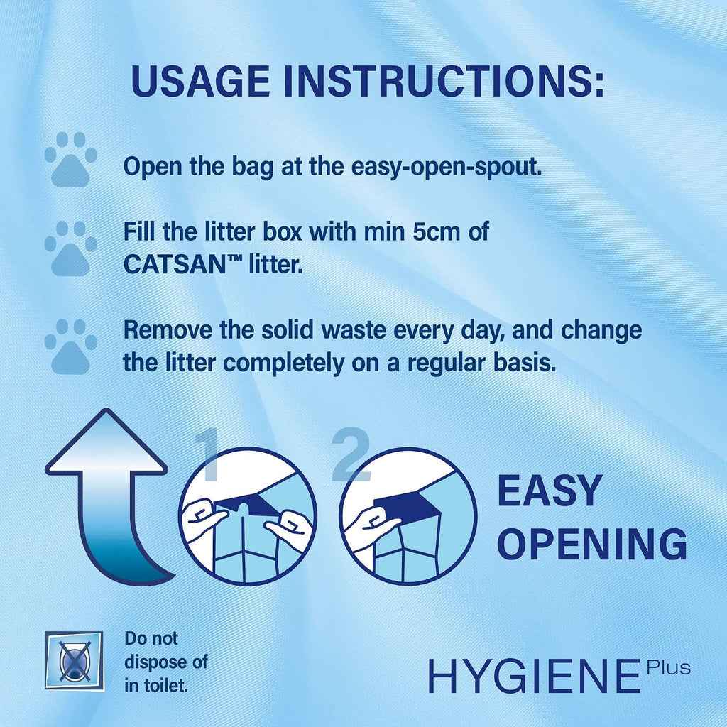 Catsan Hygiene Plus Cat Litter White, 20L  | Rosh Posh Ltd