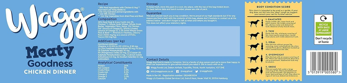 Wagg Meaty Goodness Complete Dry Adult Dog Food Chicken 12kg Rosh Posh LTD