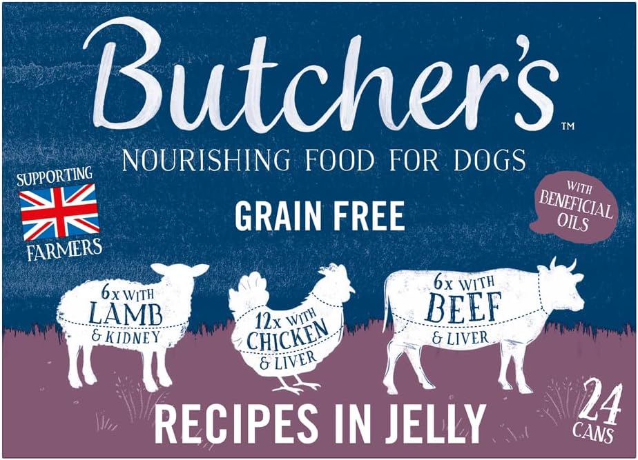 Butcher's Complete Wet Can Adult Dog Food Recipes in Jelly Pack 24x400g rosh posh ltd
