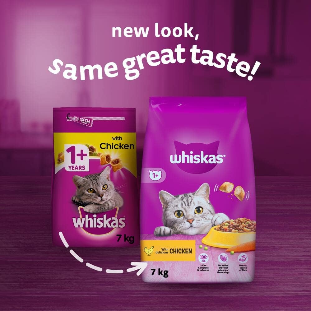 WHISKAS Adult Dry Cat Food 7kg with Chickenrosh posh LTD