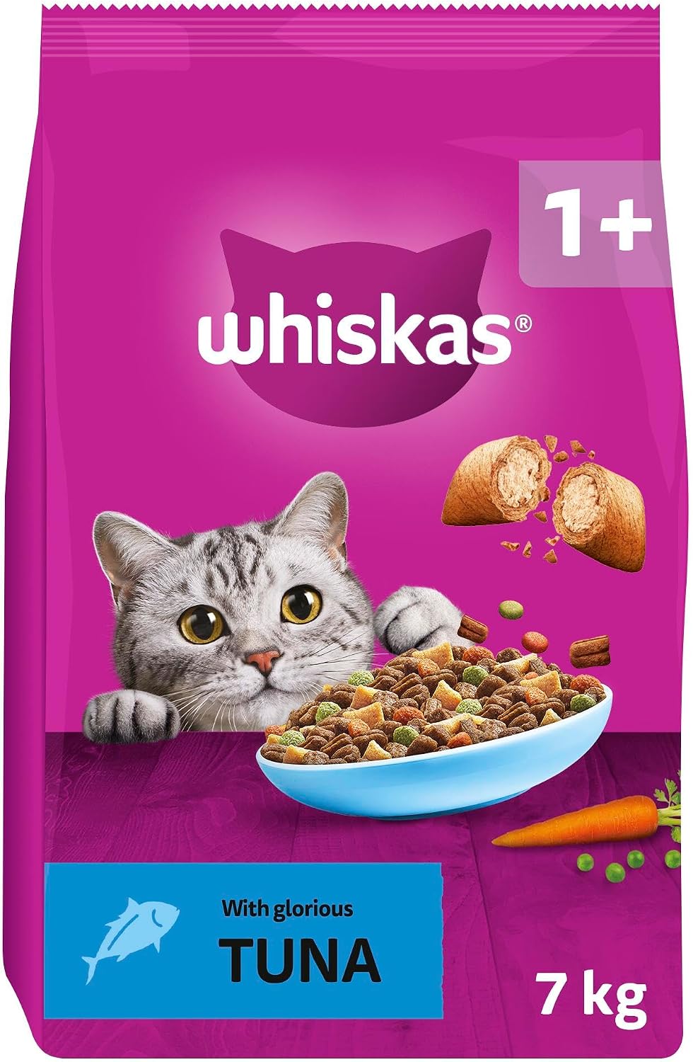 WHISKAS Adult Dry Cat Food 7kg with Tuna Rosh Posh LTD