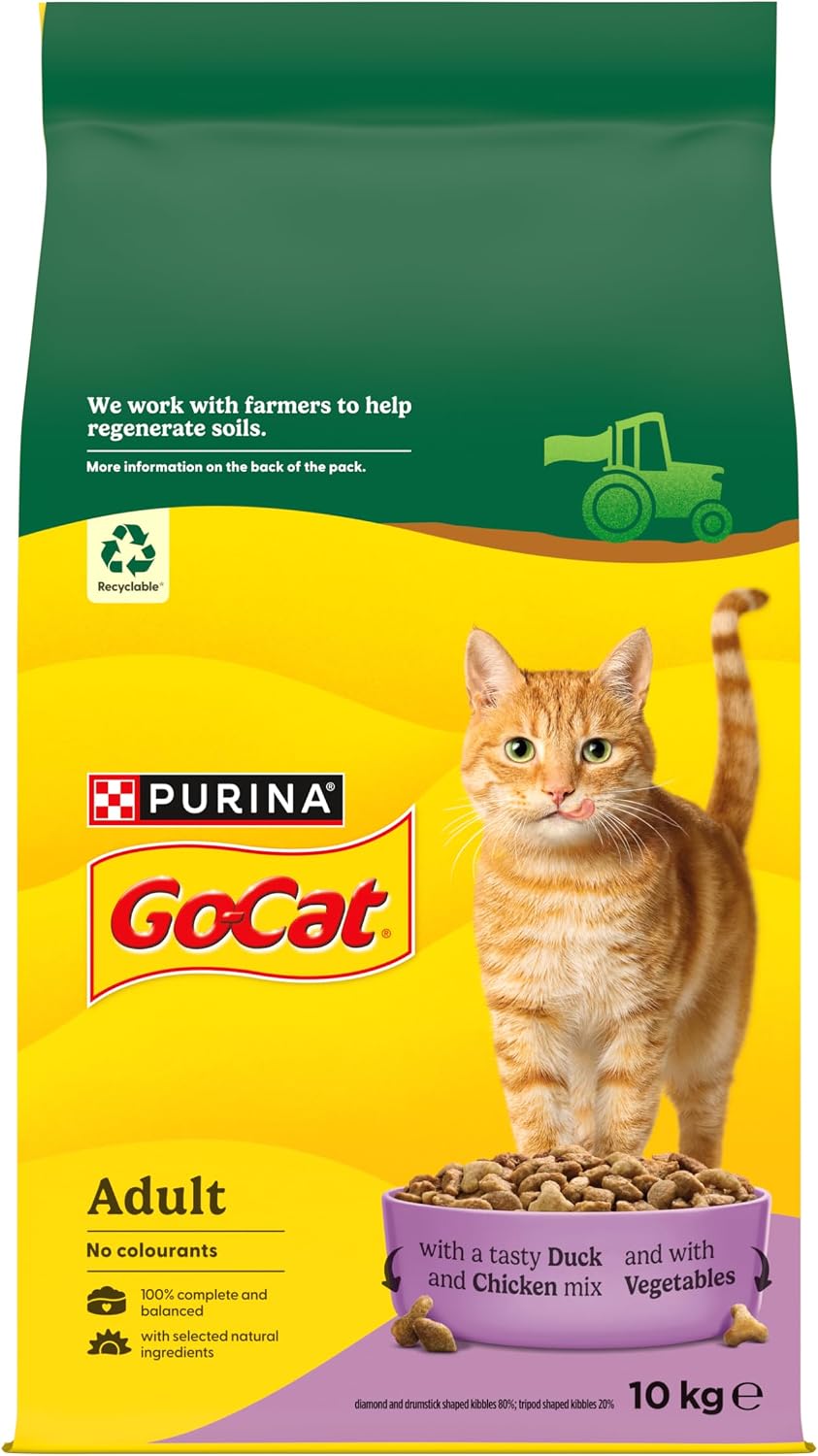 GO-CAT Adult Dry Cat Food Chicken and Duck 10kg PacRosh Posh LTD