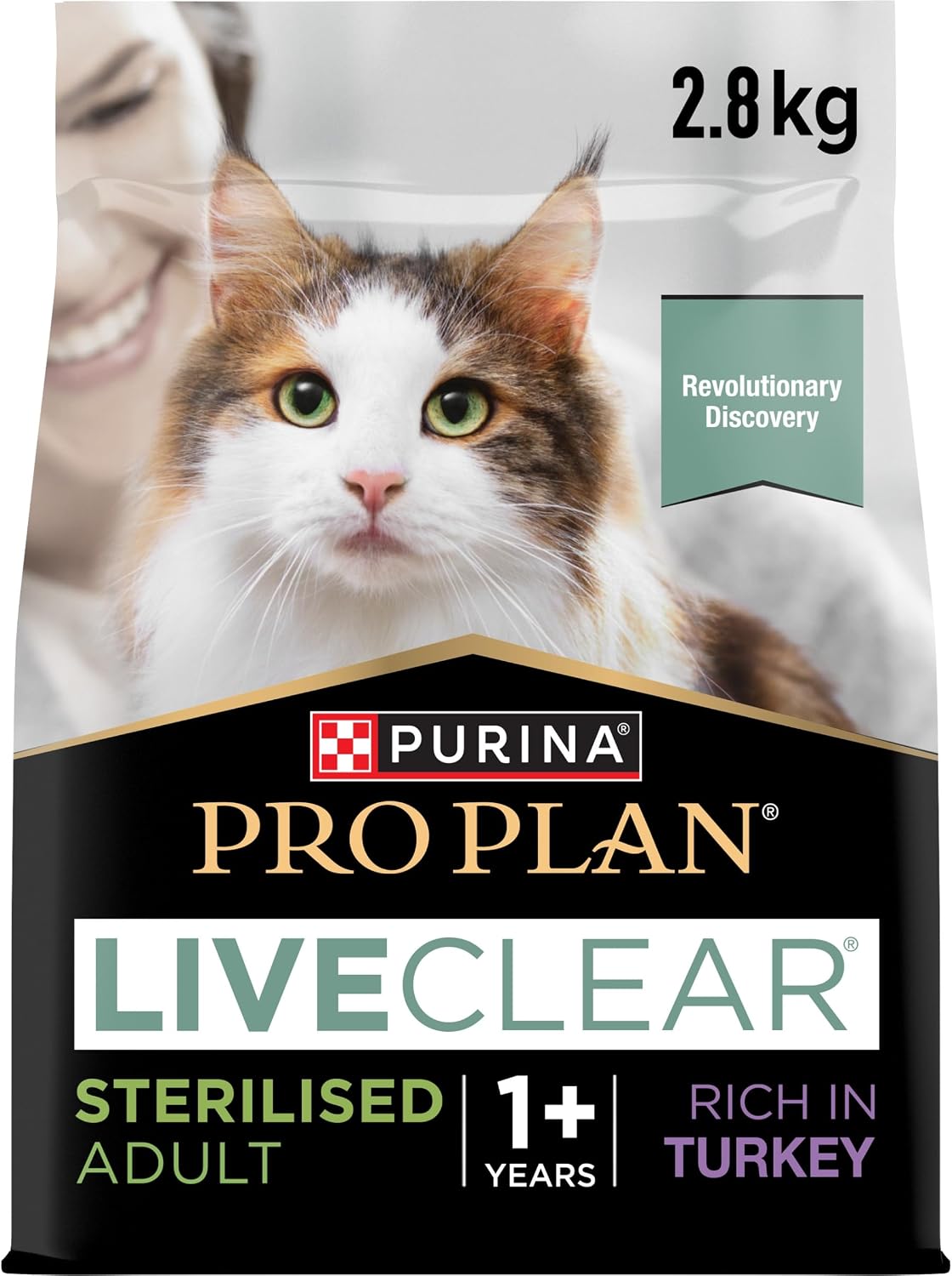 PRO PLAN® LIVECLEAR® Adult 1+ STERILISED Rich in Turkey Dry Cat Food 2.8kg Rosh posh LTD