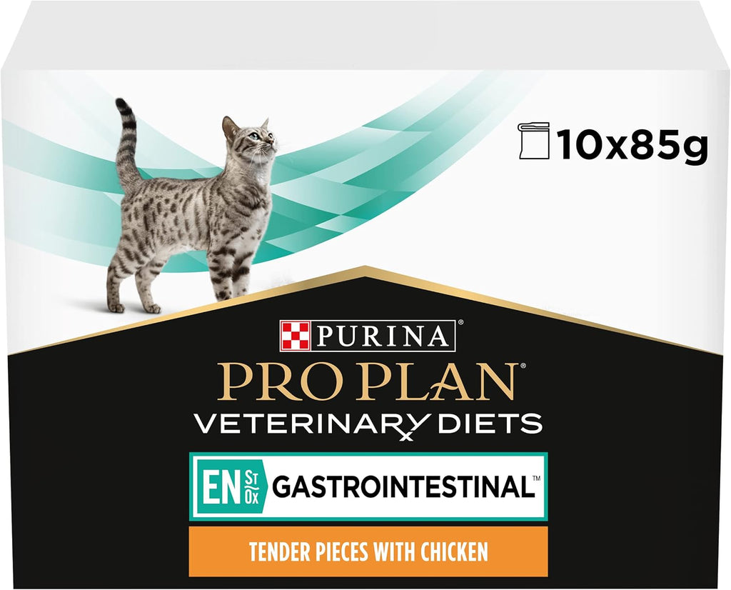PRO PLAN VETERINARY DIETS EN Gastrointestinal Chicken Wet Cat Food 10x85g Rosh Posh LTD