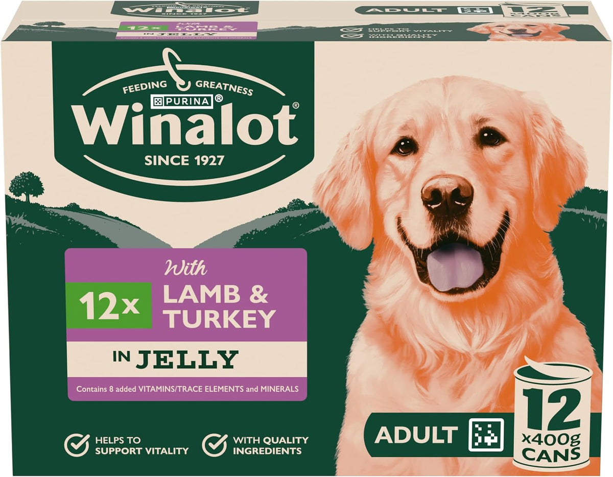 WINALOT Classics Mixed in Jelly Turkey & Lamb Wet Dog Food Cans 12x400gRosh Posh LTD