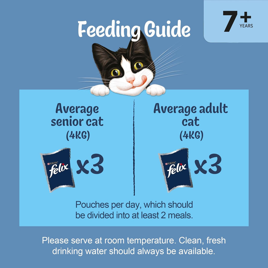 Cat Food – 40 × 85g  ### Product Description  FELIX Original Senior  Rosh Posh LTD