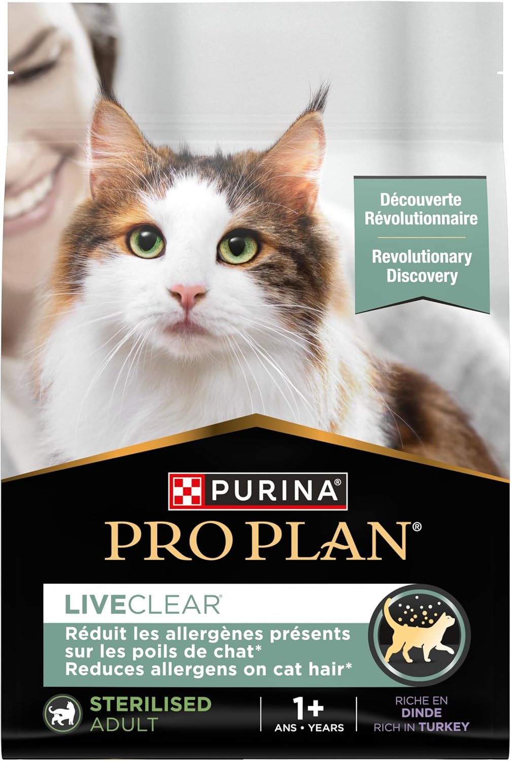 PRO PLAN® LIVECLEAR® Adult 1+ STERILISED Rich in Turkey Dry Cat Food 2.8kg Rosh posh LTD