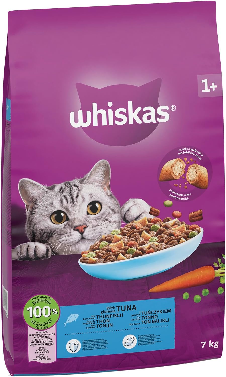 WHISKAS Adult Dry Cat Food 7kg with Tuna Rosh Posh LTD
