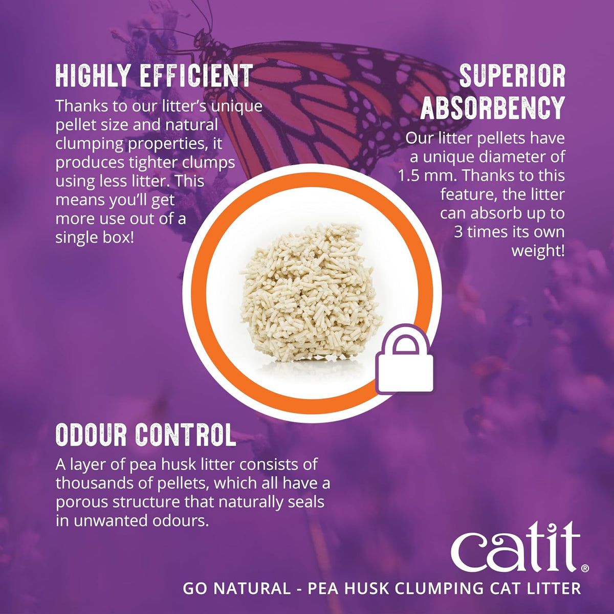 Catit Go Natural Vanilla Scented Pea Husk Clumping Cat Litter,  Rosh Posh LTD