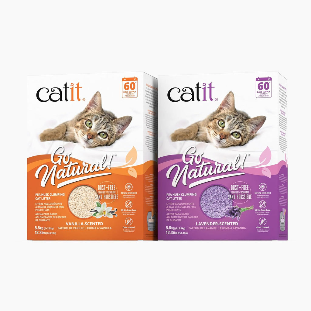 Catit Go Natural Vanilla Scented Pea Husk Clumping Cat Litter,  Rosh Posh LTD