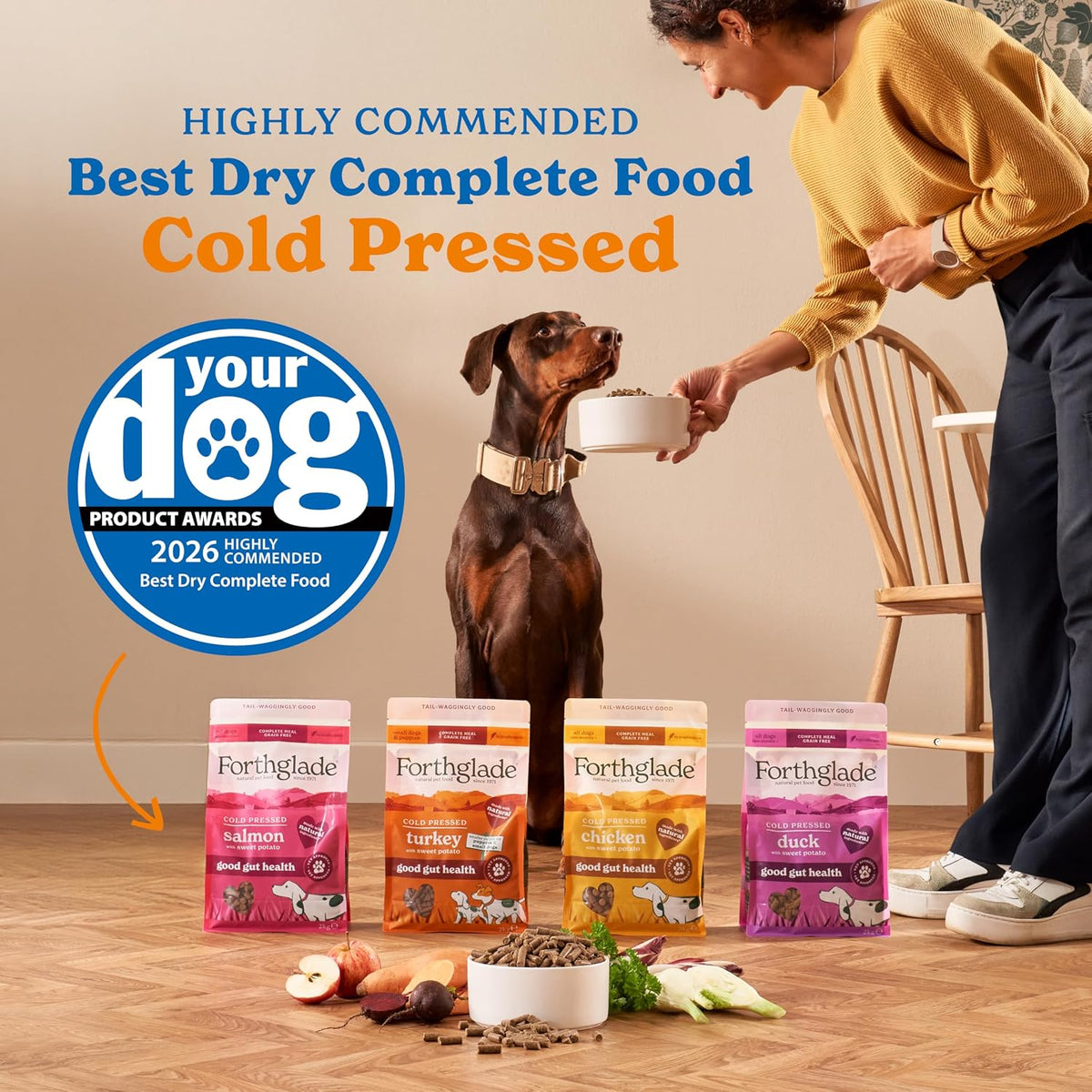 Forthglade Dry Dog Food, Cold Pressed (6kg),Rosh Posh