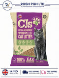 CJ's Premium Cat Litter Ultra Absorbent Wood Pellets, Biodegradable, 30 L rosh posh LTD