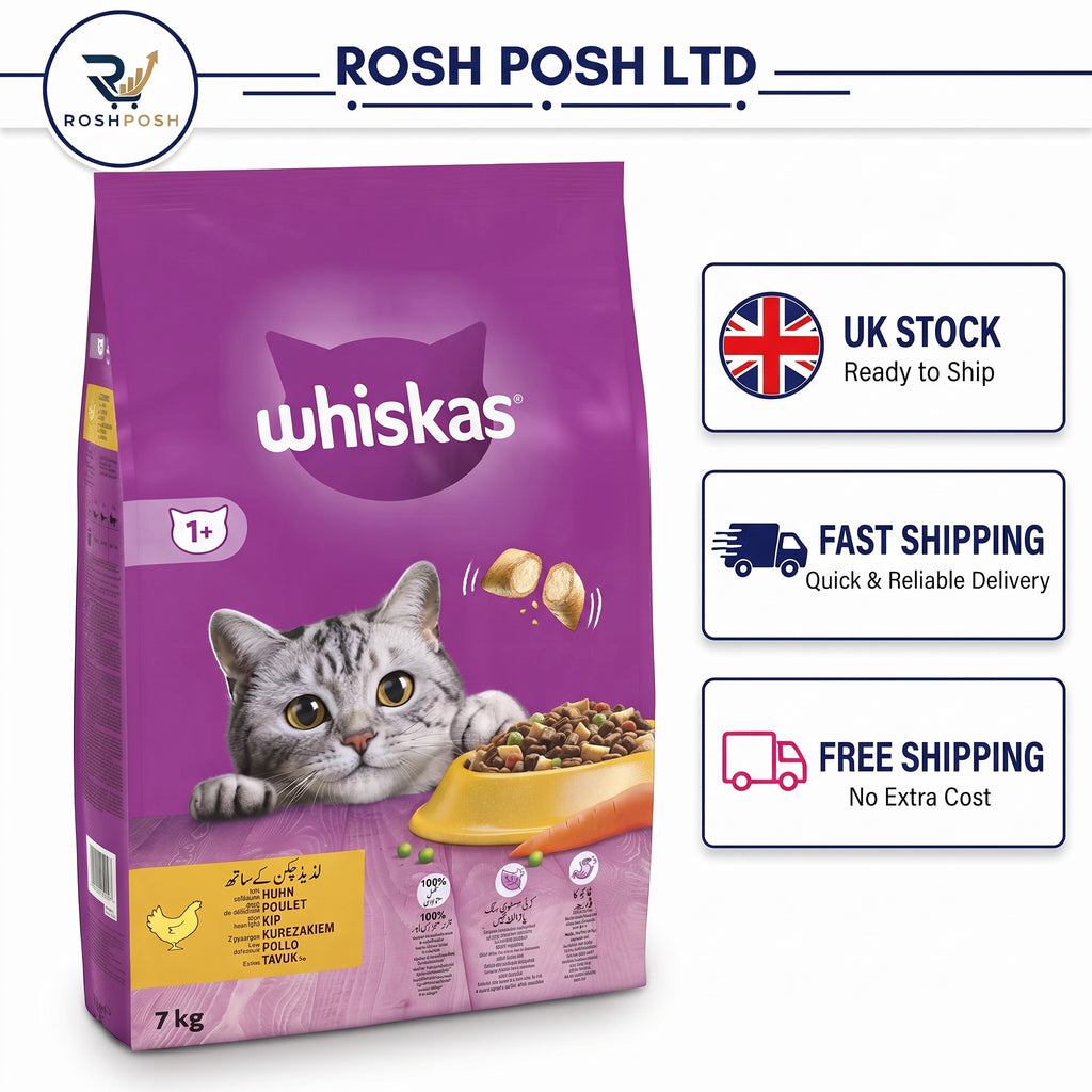 WHISKAS Adult Dry Cat Food 7kg with Chickenrosh posh LTD