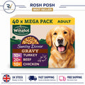 WINALOT Sunday Dinner Mixed in Gravy Wet Dog Food Pouches 40x100g rosh posh LTD