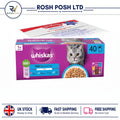 WHISKAS Adult Wet Cat Food in Jelly 40x85g Fish Favourite1 Rosh Posh Ltd