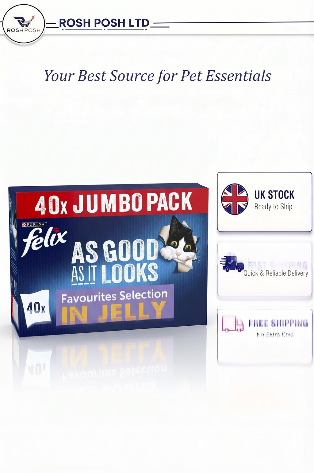 FELIX As Good As it Looks Favourites Selection in Jelly Wet Cat Food Rosh Posh LTD