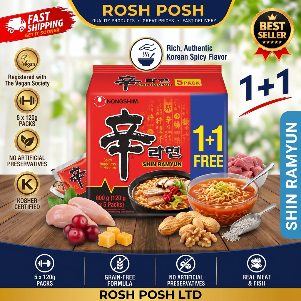 NONGSHIM Instant Noodle Shin Ramyun, 120 g (Pack of 5)