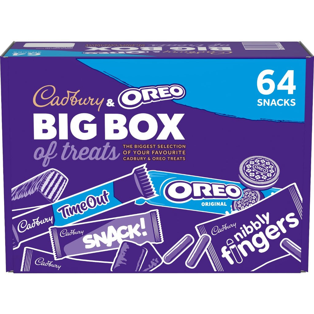 Cadbury & OREO Big Box of Treats, 64 Assorted Chocolates 1618 g (Pack of 1)