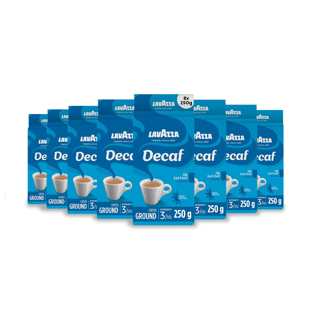 Lavazza, Caffè Decaffeinato Ground Coffee, 8 x 250 g