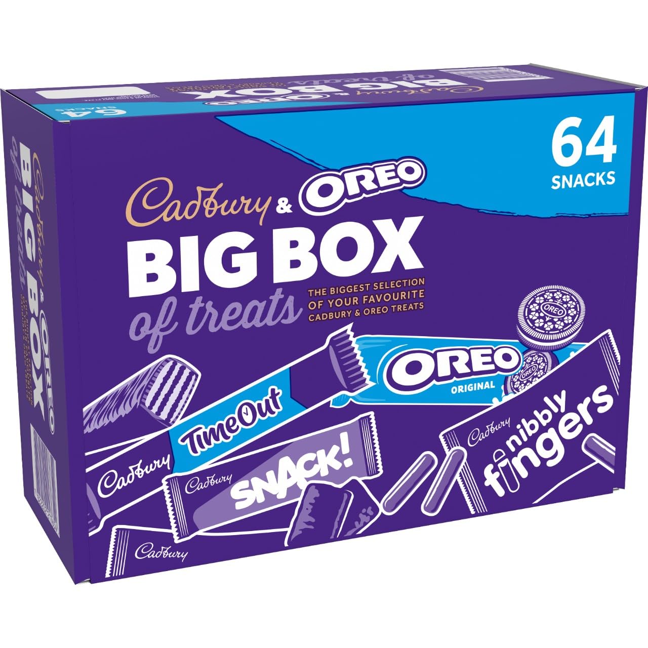 Cadbury & OREO Big Box of Treats, 64 Assorted Chocolates 1618 g (Pack of 1)