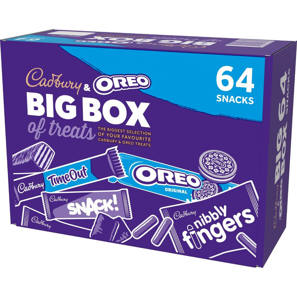 Cadbury & OREO Big Box of Treats, 64 Assorted Chocolates 1618 g (Pack of 1)
