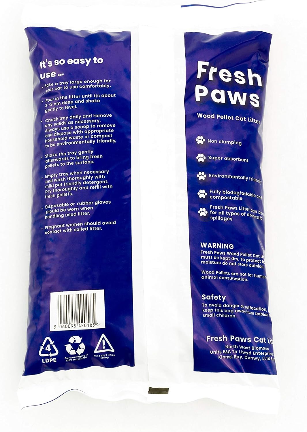 Fresh Paws Premium Wood Pellet Cat Litter, 30 L Rosh PoshLTD